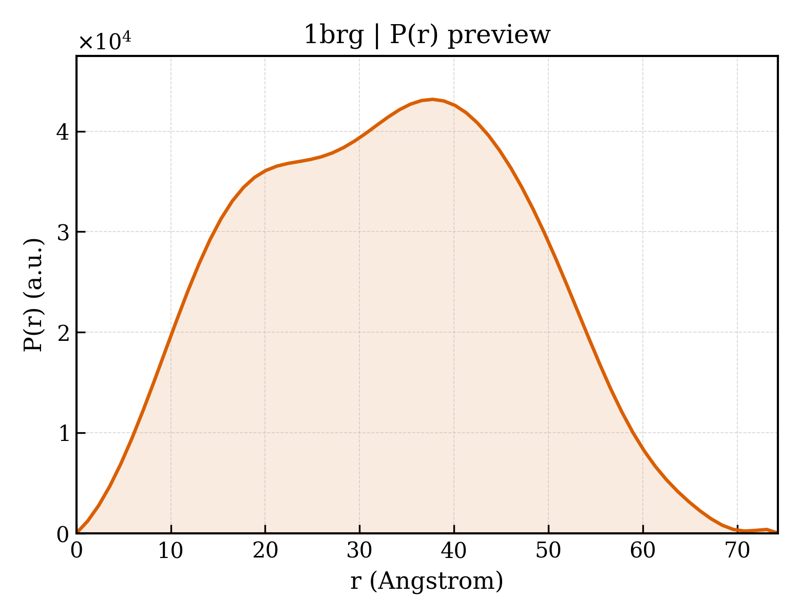 P(r) distribution for 1brg